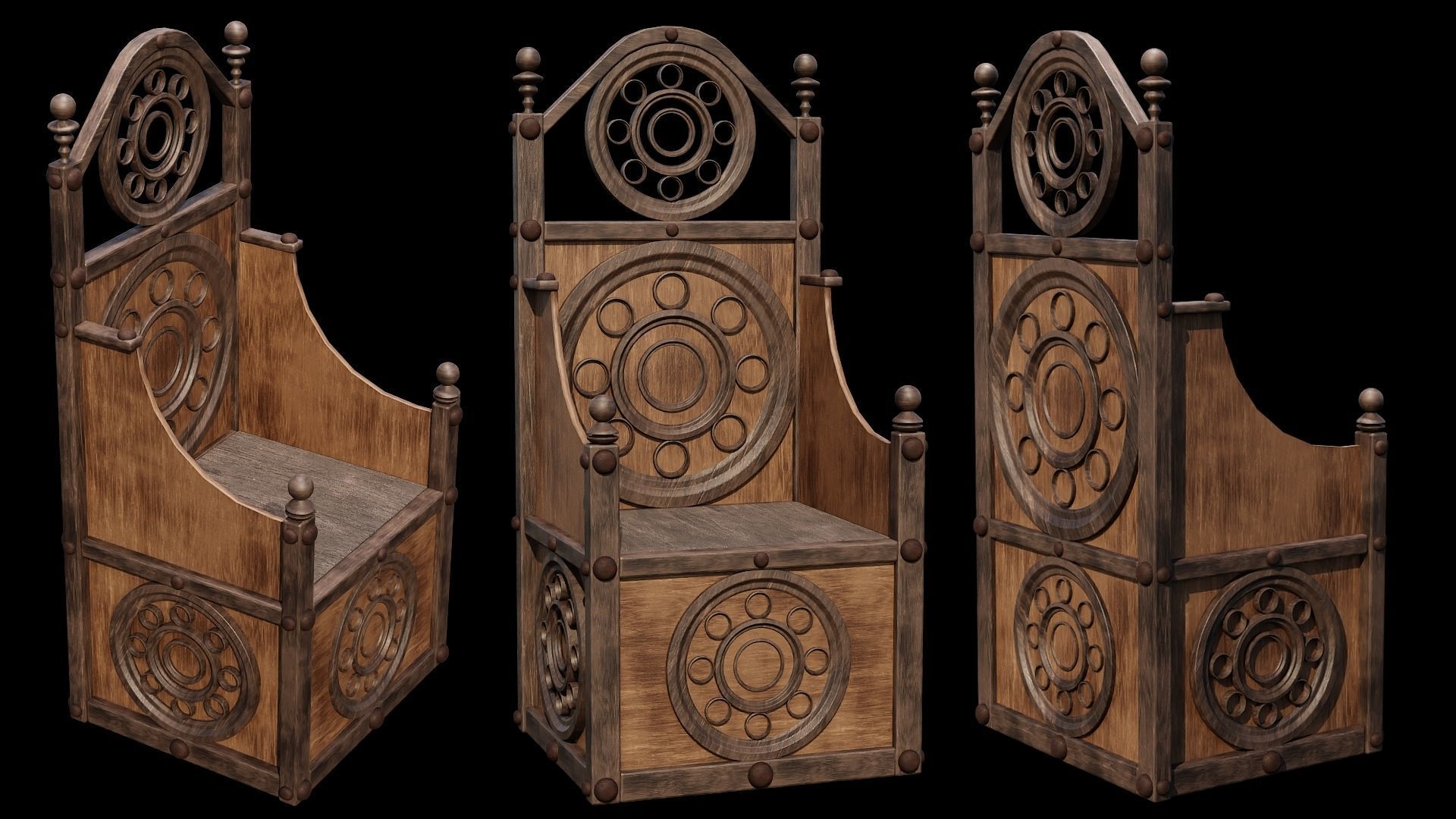 PBR WOOD FURNITURES - Collection - 03  - 4K Textures Game Ready _58