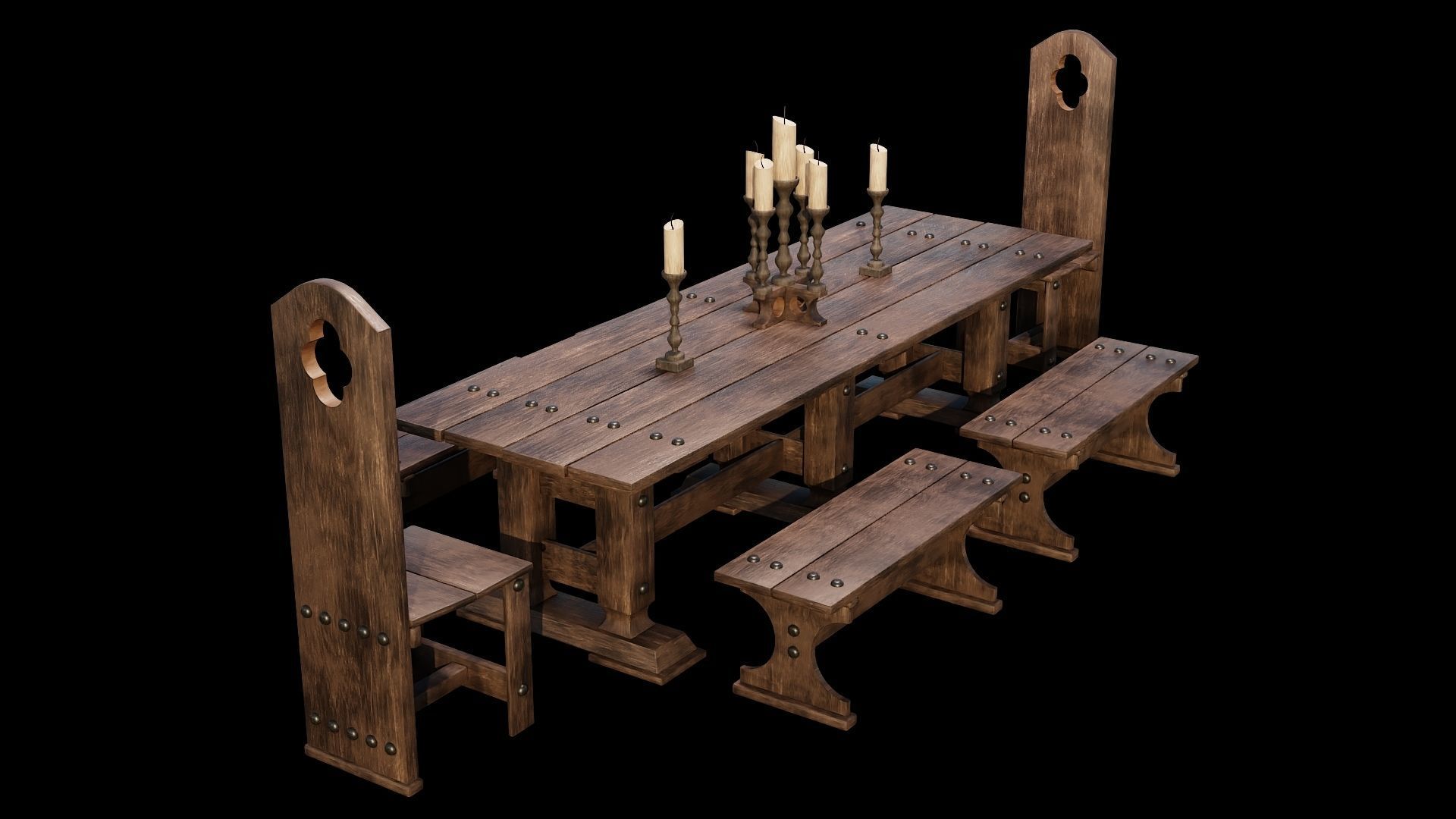 PBR WOOD FURNITURES - Collection - 03  - 4K Textures Game Ready _6