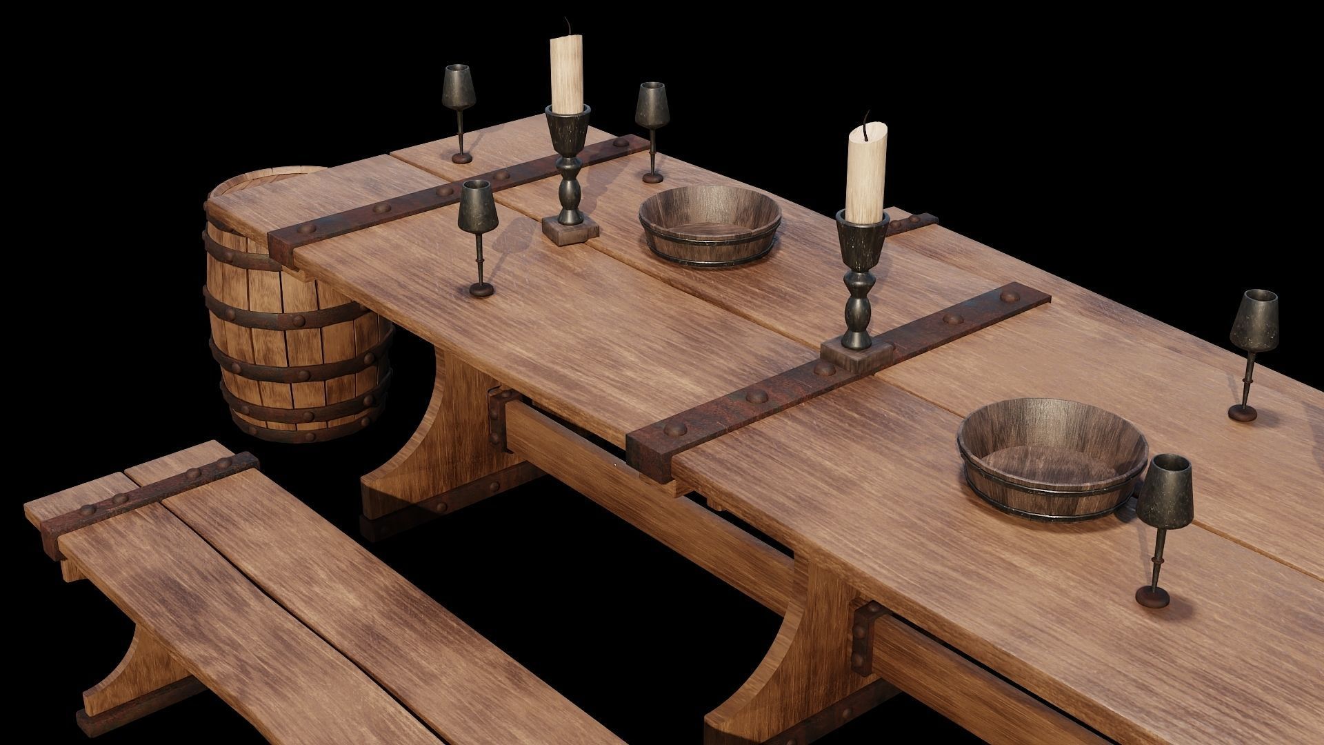 PBR WOOD FURNITURES - Collection - 03  - 4K Textures Game Ready _46