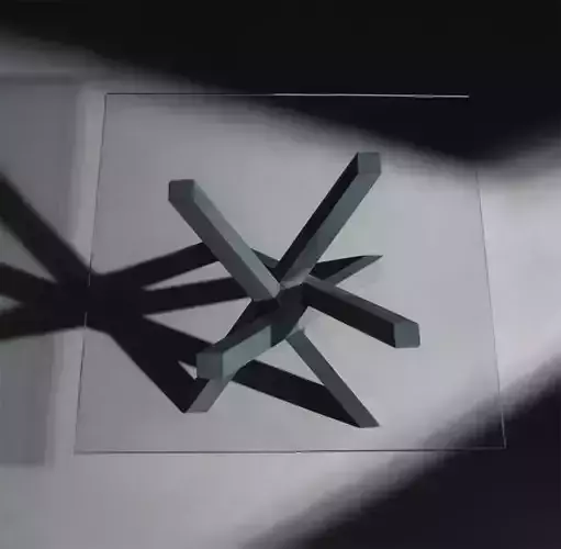 Modern minimalist dining table 3D model