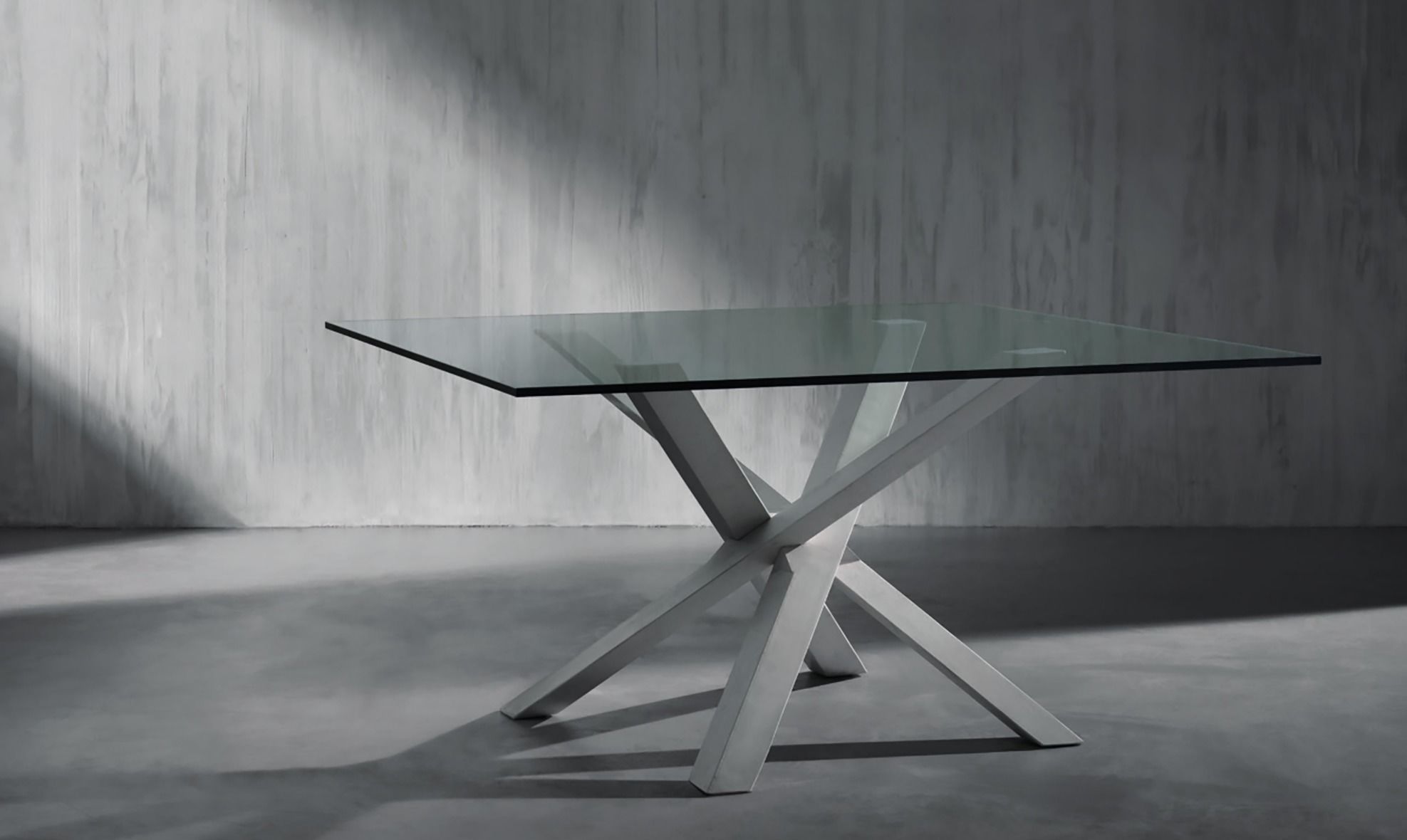Modern minimalist dining table 3D model_1