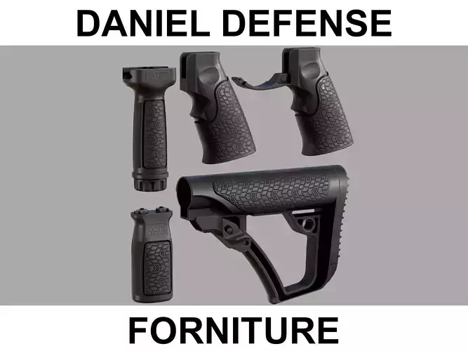 Daniel Defense - FURNITURE - Replica - LOW POLY Low-poly 3D model