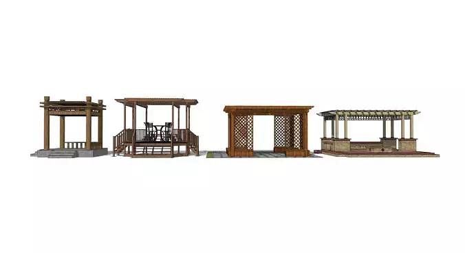 3d model gazebos pergola