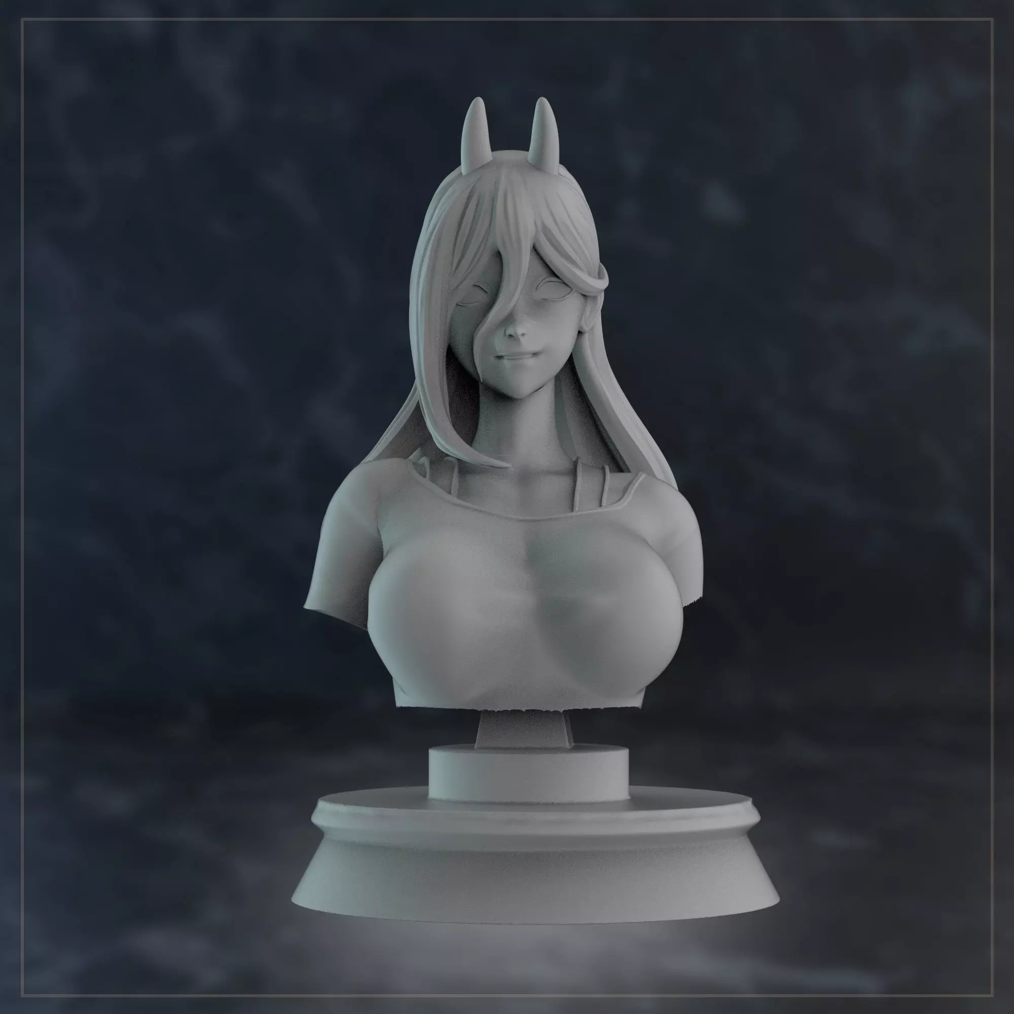 Bust power ready ready for print 3D print model