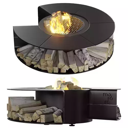 Rocco Outdoor Fireplace 3D model
