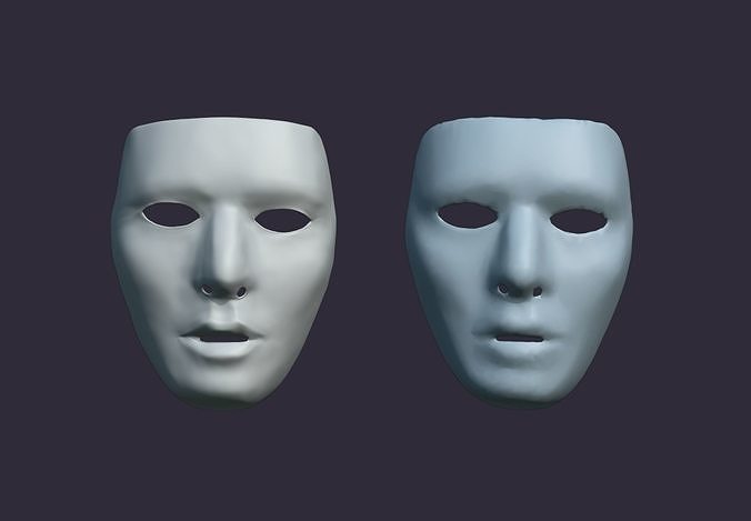 Slipknot Cesar 1983 Mask Refined Along with 3D Scanned Mask 3D model