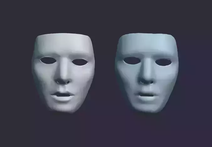 Slipknot Cesar 1983 Mask Refined Along with 3D Scanned Mask 3D model
