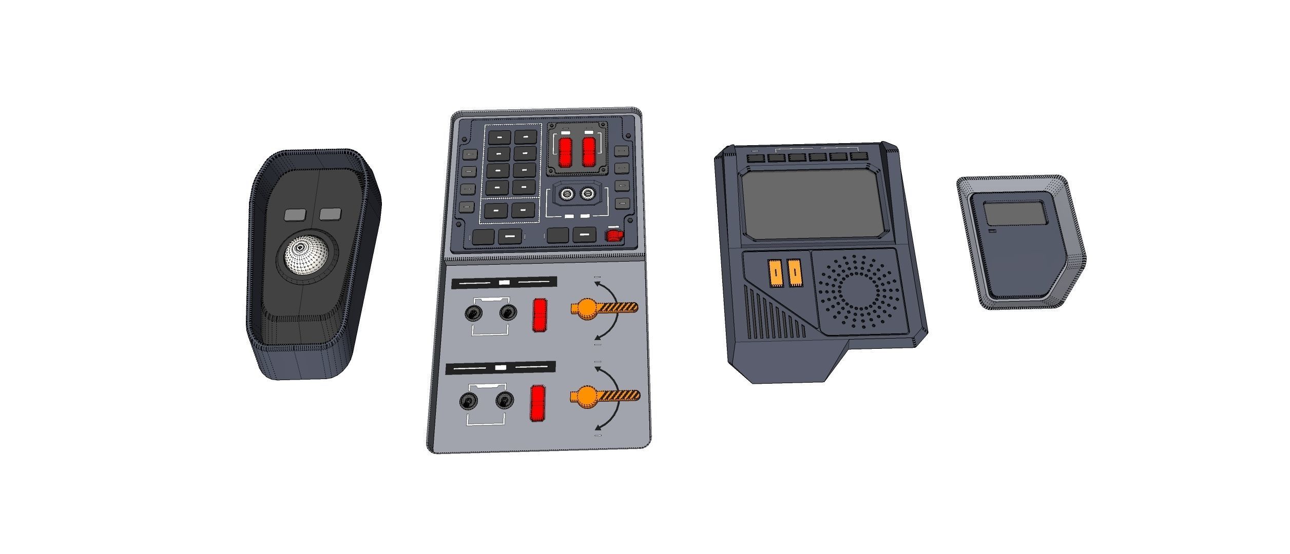 Dashboard 2 sci-fi 3D model_29