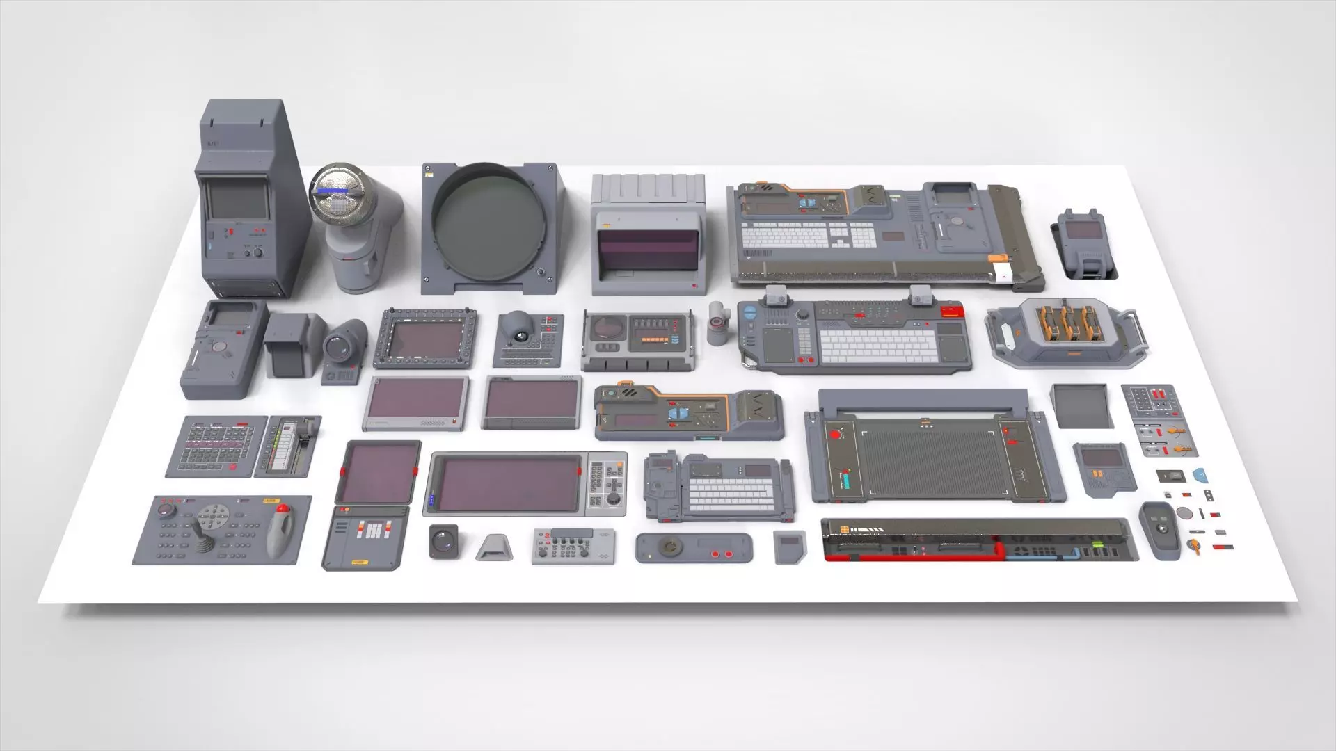 Dashboard 2 sci-fi 3D model_0