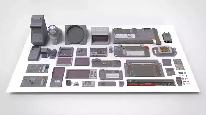 Dashboard 2 sci-fi 3D model