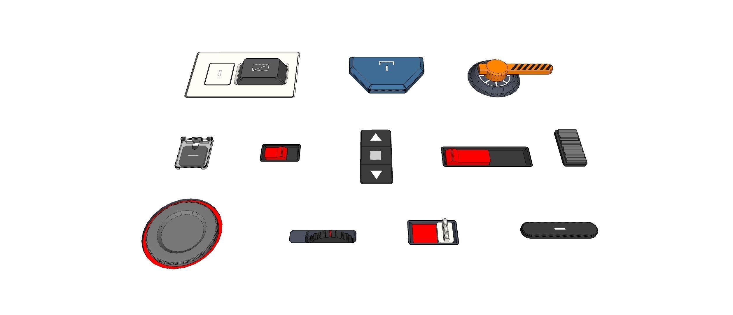 Dashboard 2 sci-fi 3D model_35