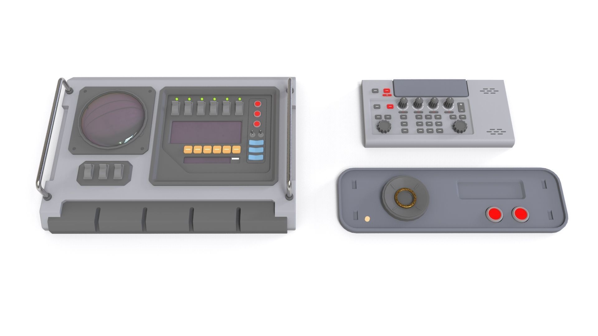 Dashboard 2 sci-fi 3D model_7