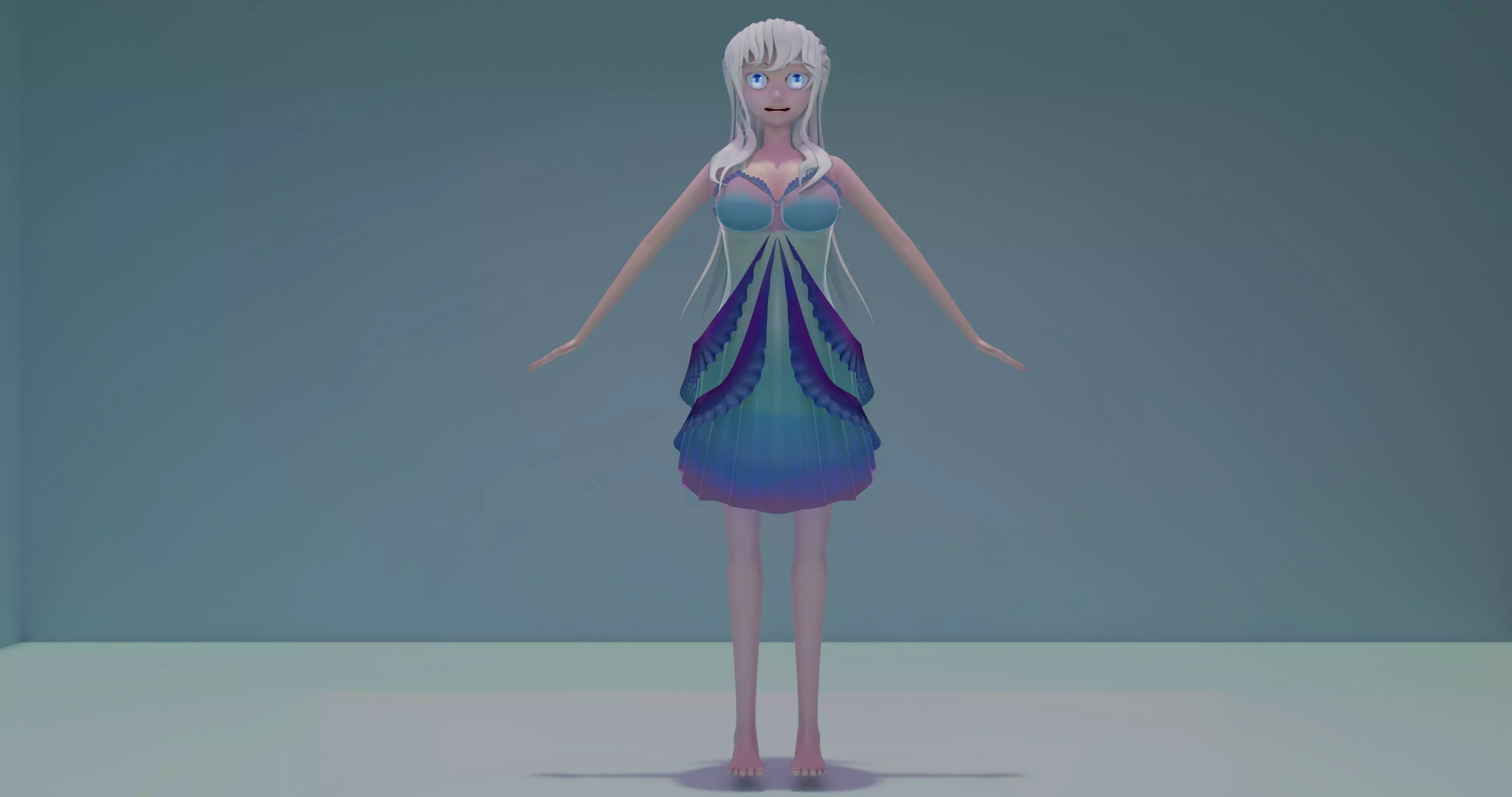 Character Female Free low-poly 3D model