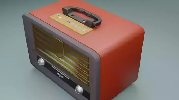 3D Radio Model Low Poly