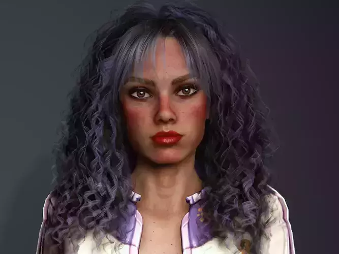 Viola-Female Character Low-poly 3D model Viola-Female Character Low-poly 3D model