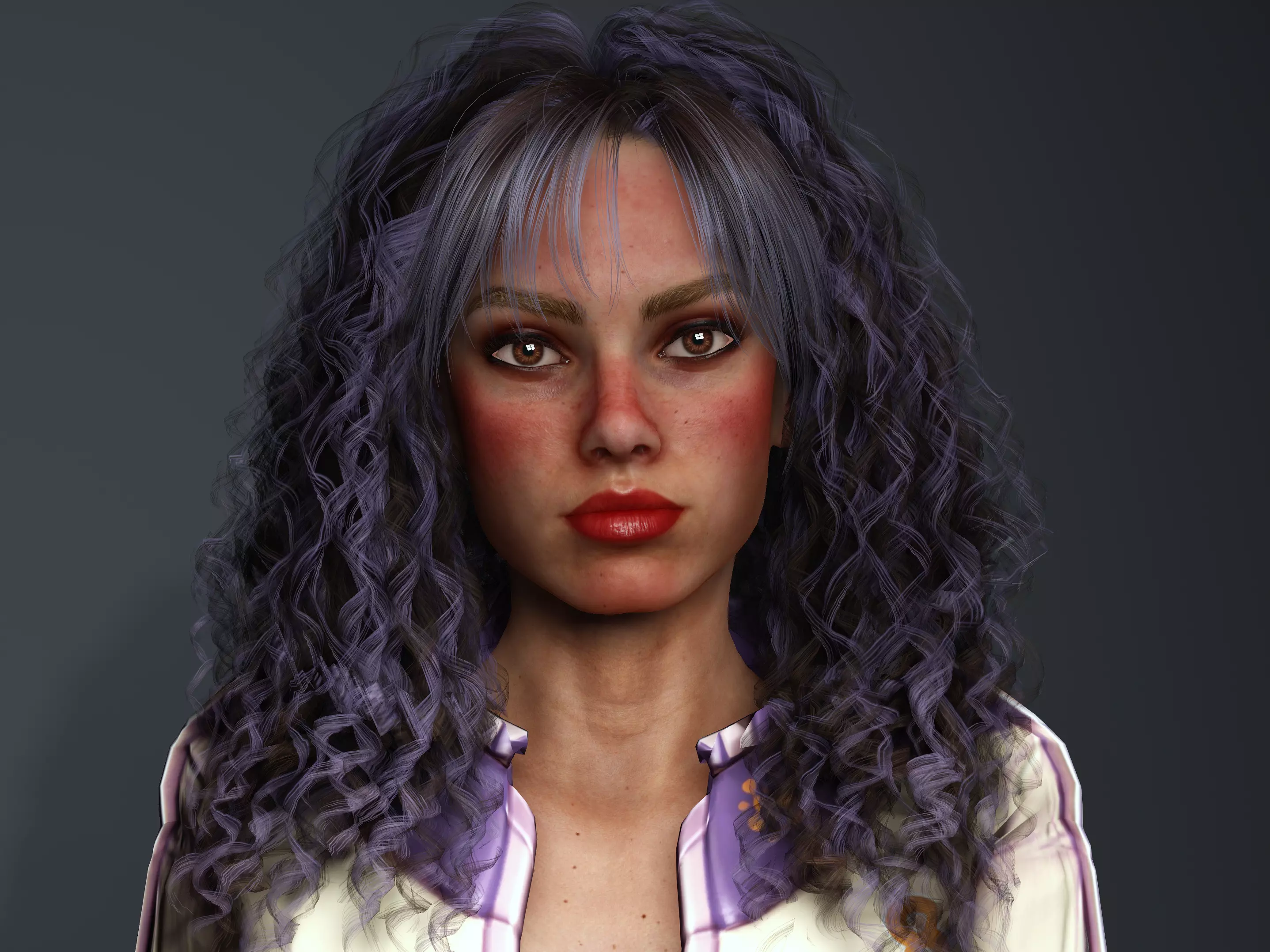 Viola-Female Character Low-poly 3D model_0