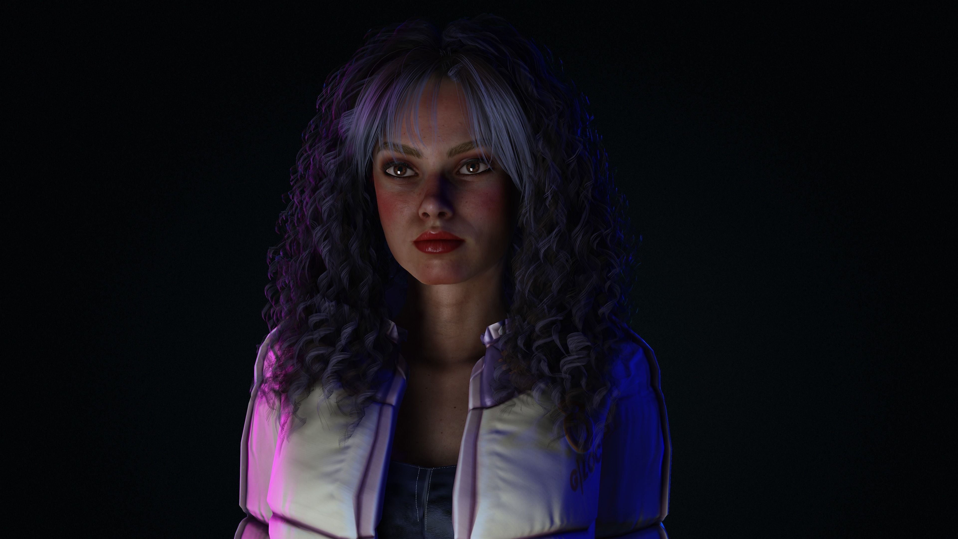 Viola-Female Character Low-poly 3D model_4