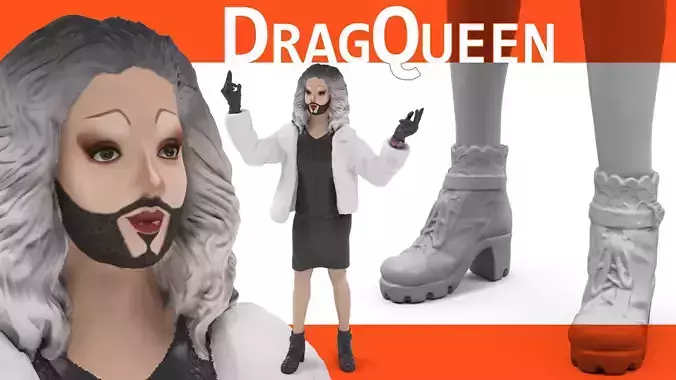 Drag Queen La Maratre 3D print model
