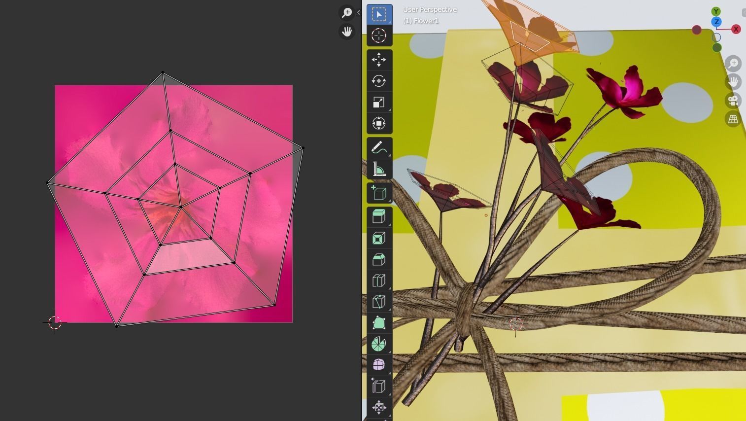 Gift Box with Flowers 3D model_13