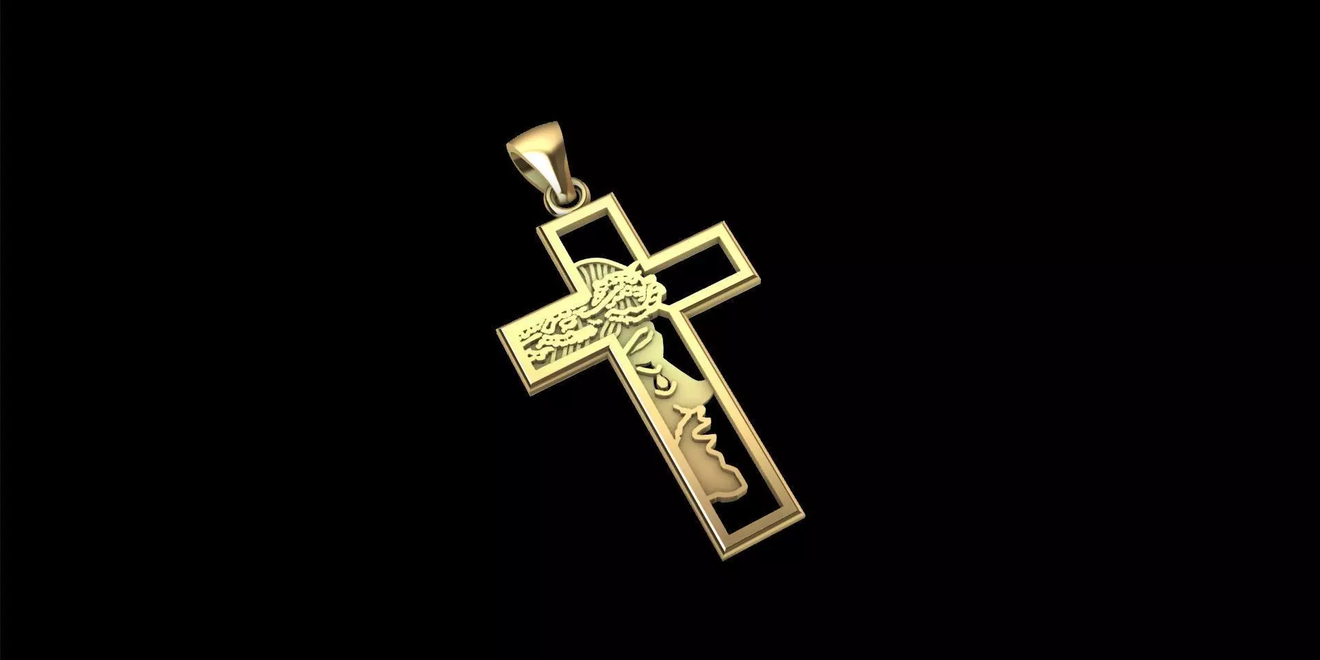 Cruz rostro jesus 3D print model