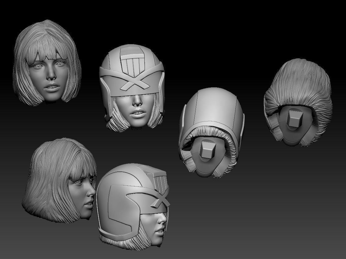 Cassandra Anderson Judge Dredd 3D print model_6