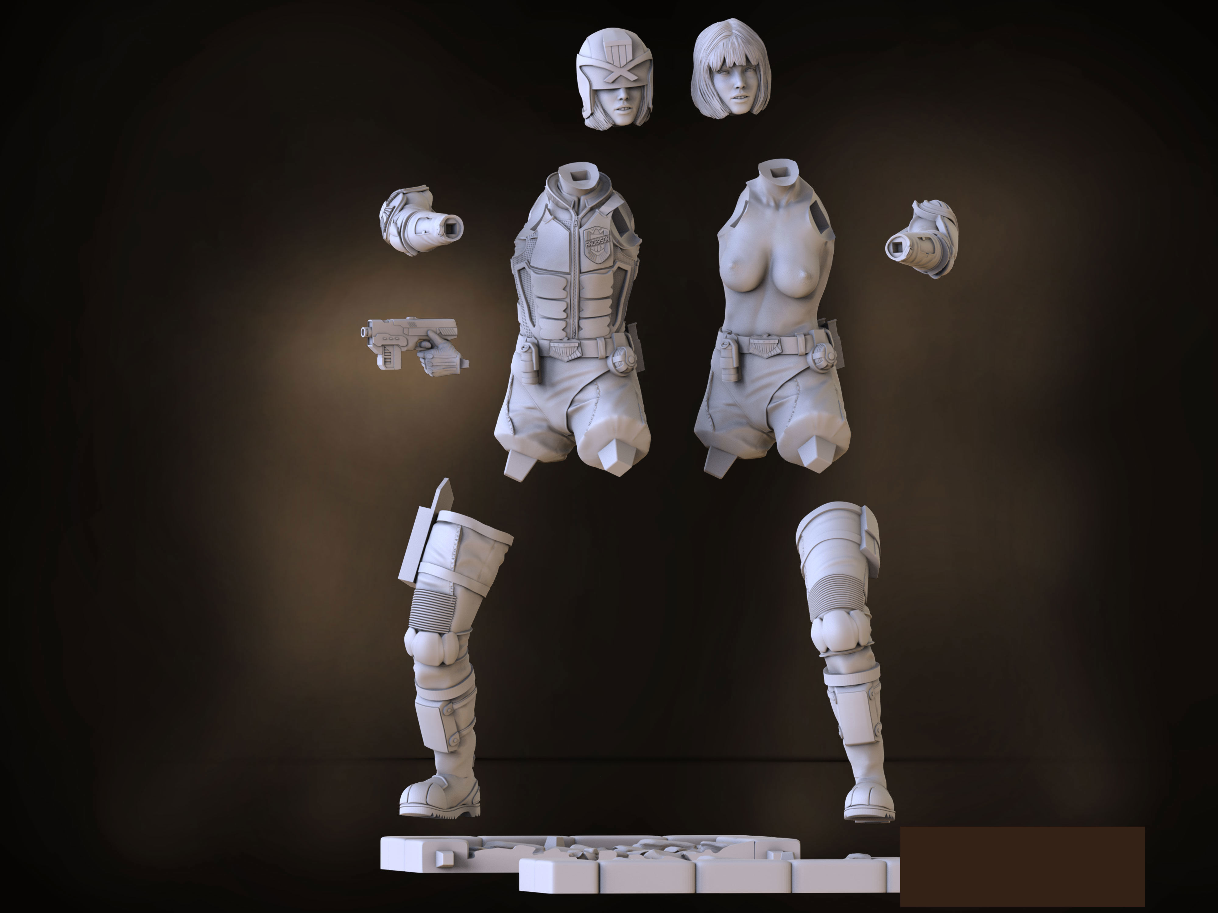 Cassandra Anderson Judge Dredd 3D print model_8