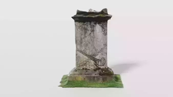 Historical cemetery headstone photoscan 