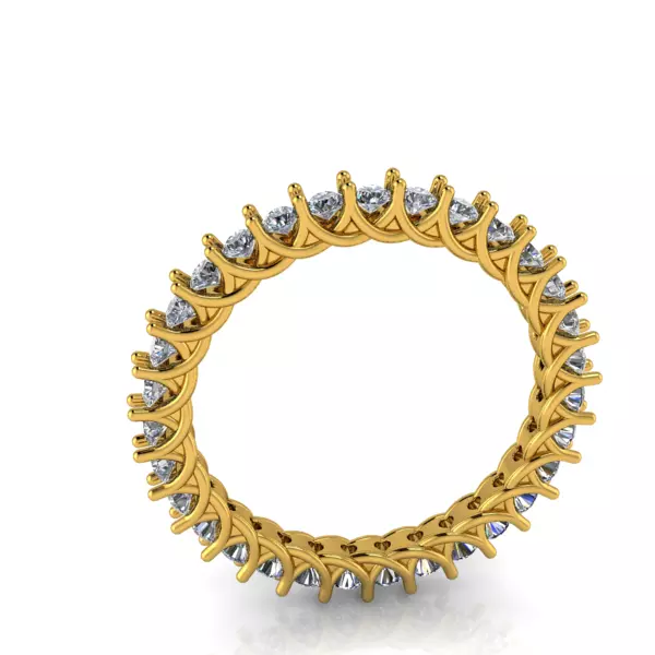 2mm Dia Micro Pave Eternity Band Wedding Ring 3D print model