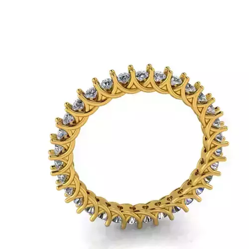 2mm Dia Micro Pave Eternity Band Wedding Ring