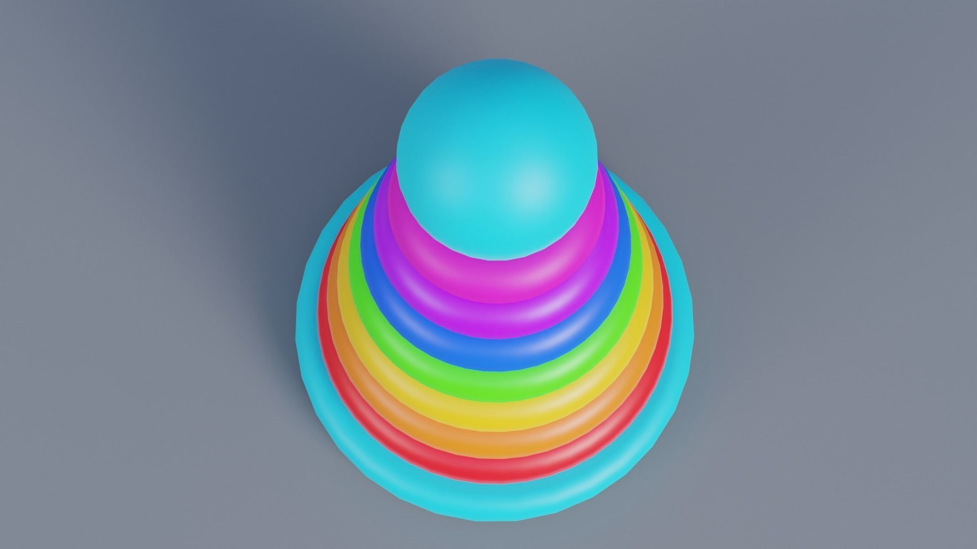 Stacking Toy Low-poly 3D model_1