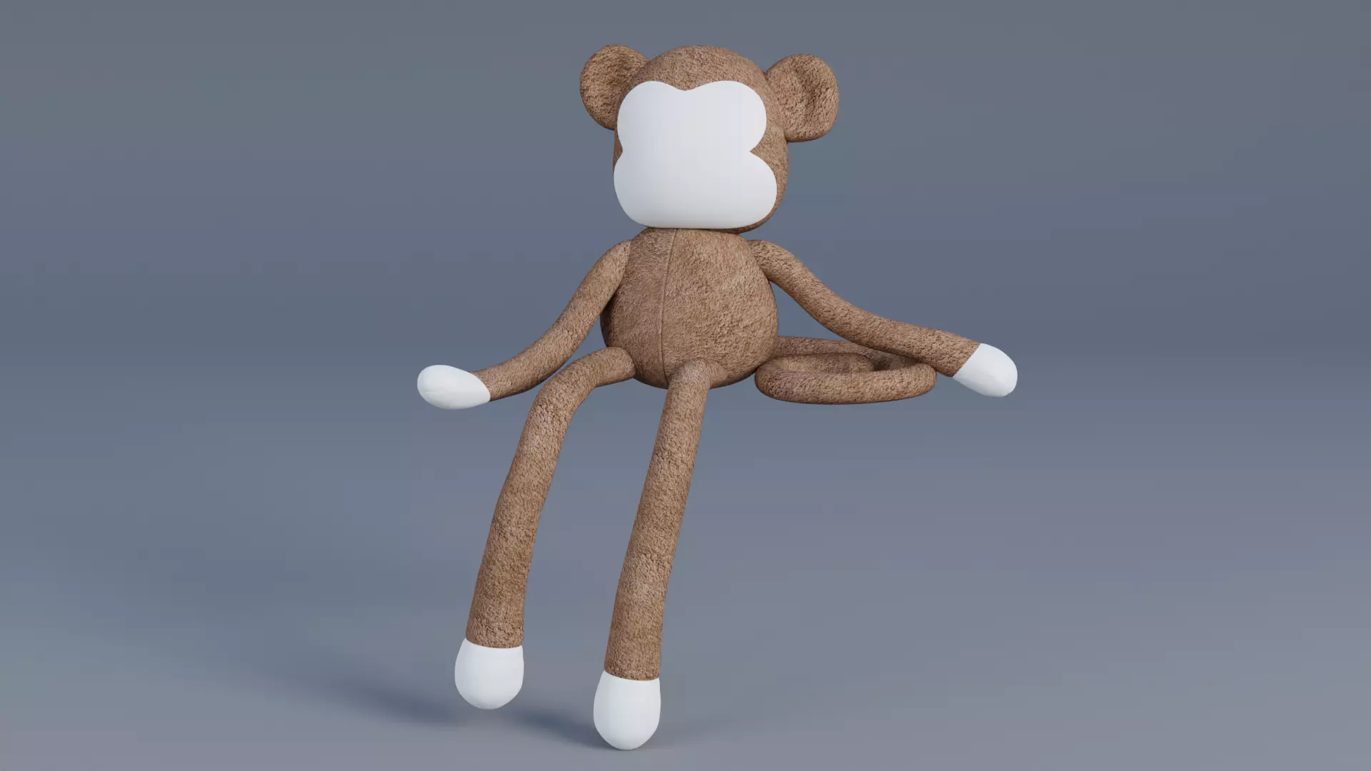 Monkey Toy Low-poly 3D model_0