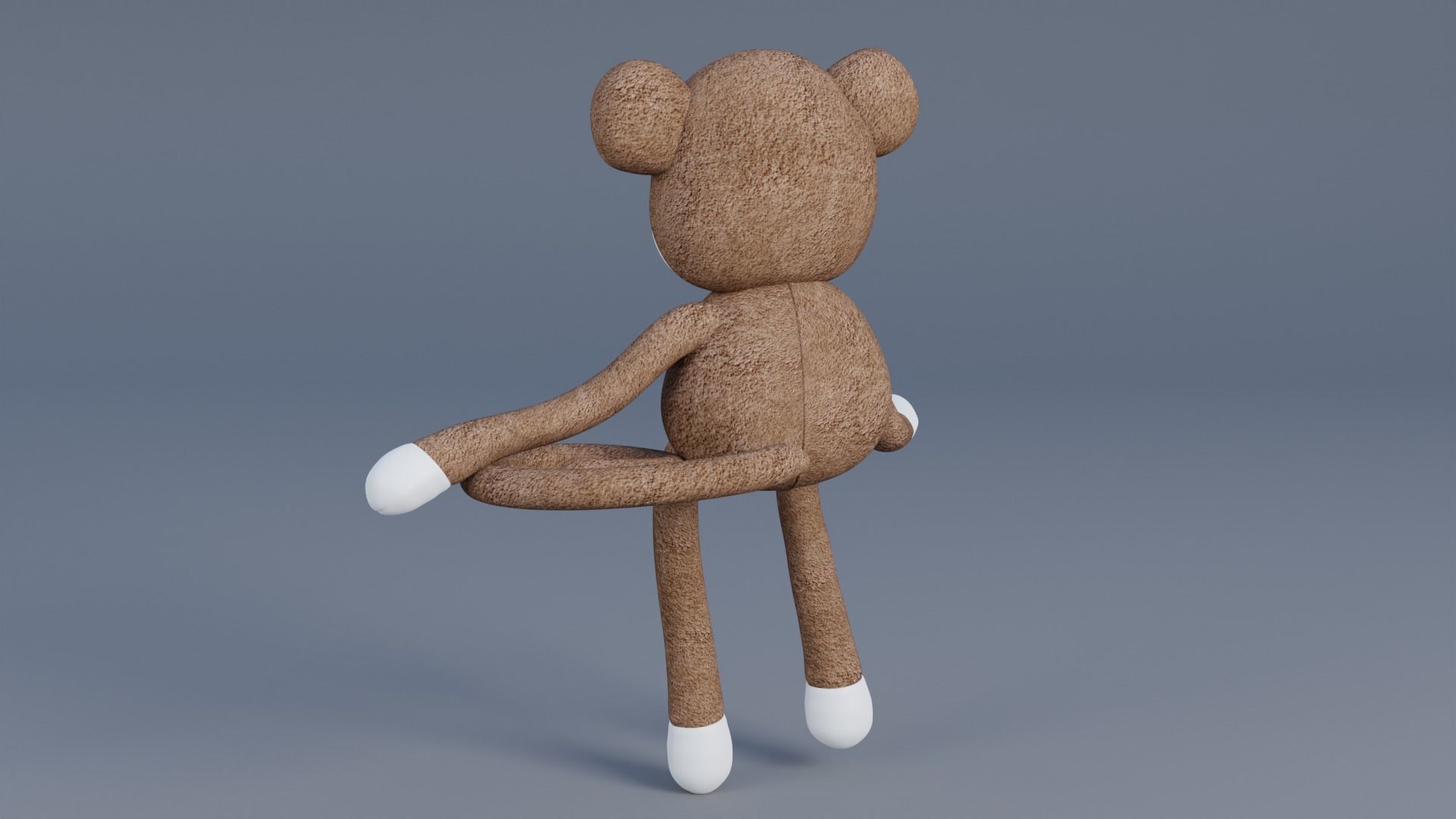 Monkey Toy Low-poly 3D model_2
