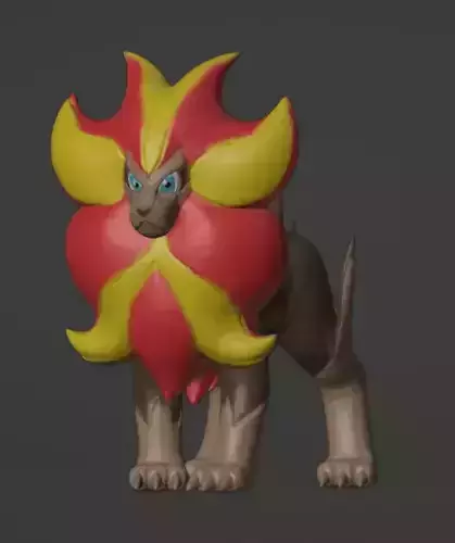 Pyroar male 3D print model
