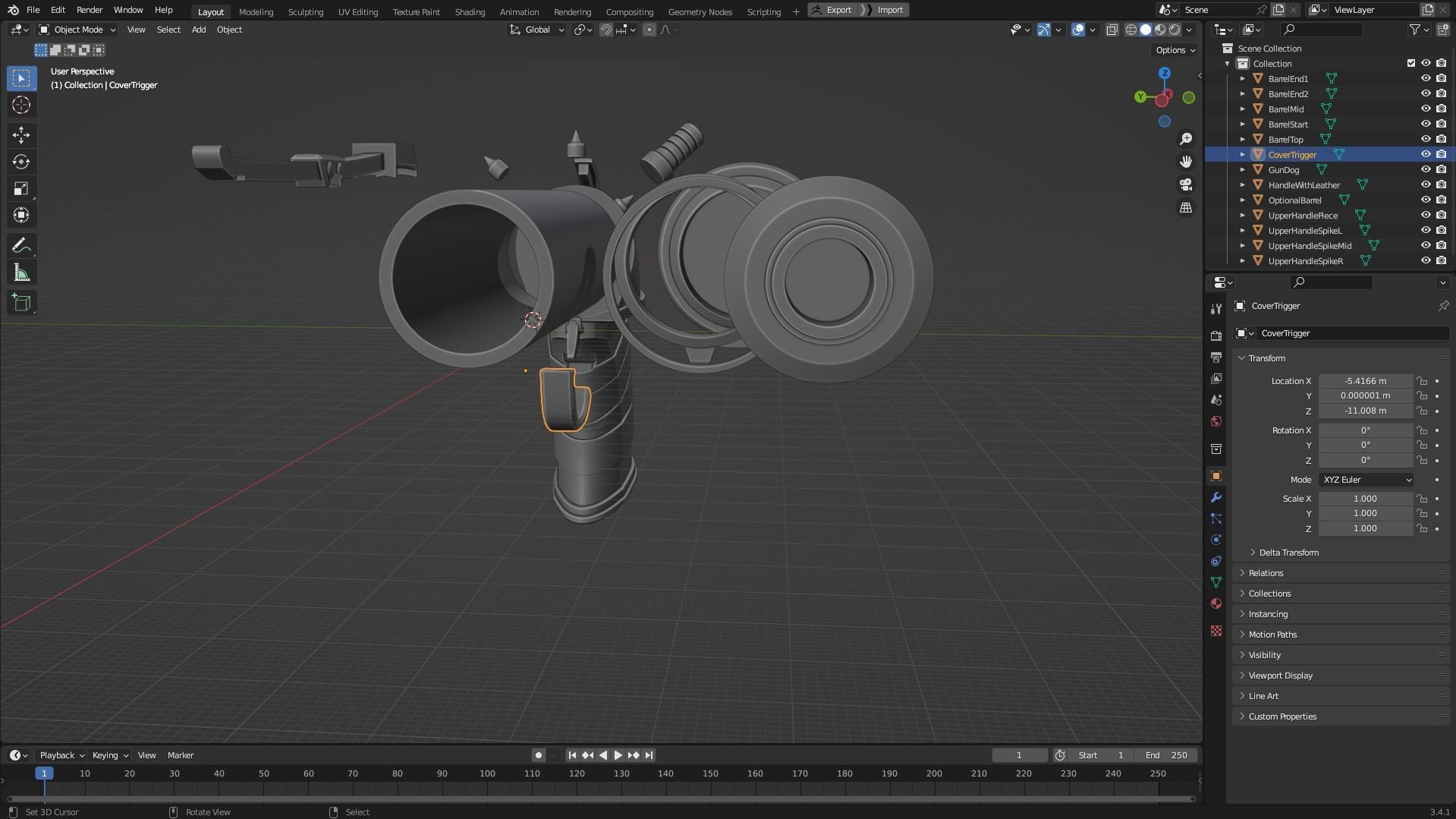 Arcane Jinx Zap Zap Pistol for Cosplay 3D print model_13