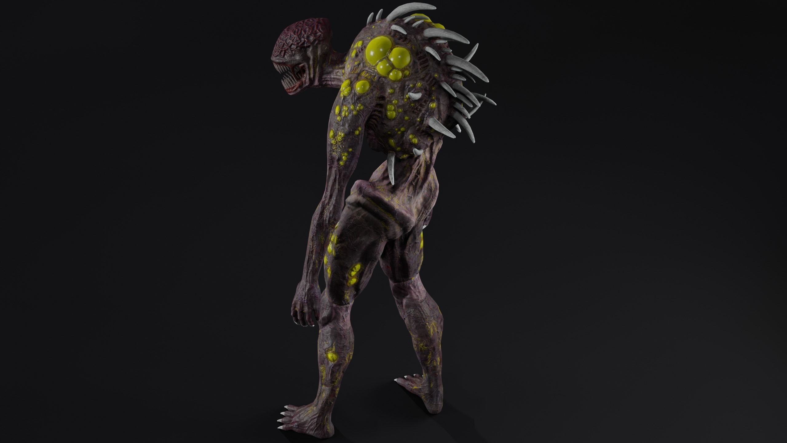 Mutant  monster Low-poly 3D model_9