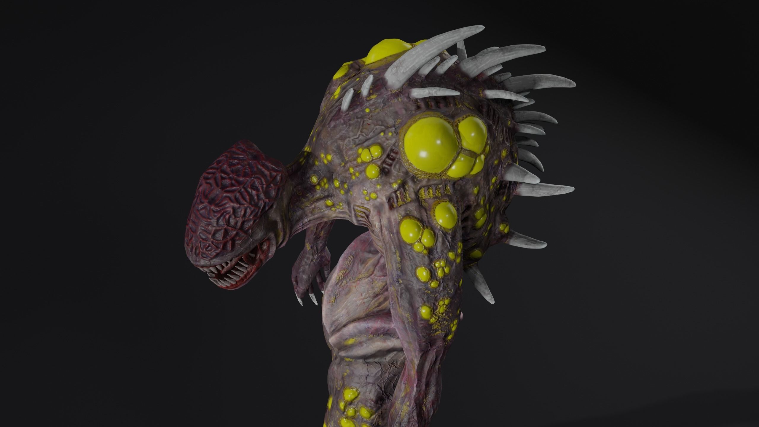 Mutant  monster Low-poly 3D model_11