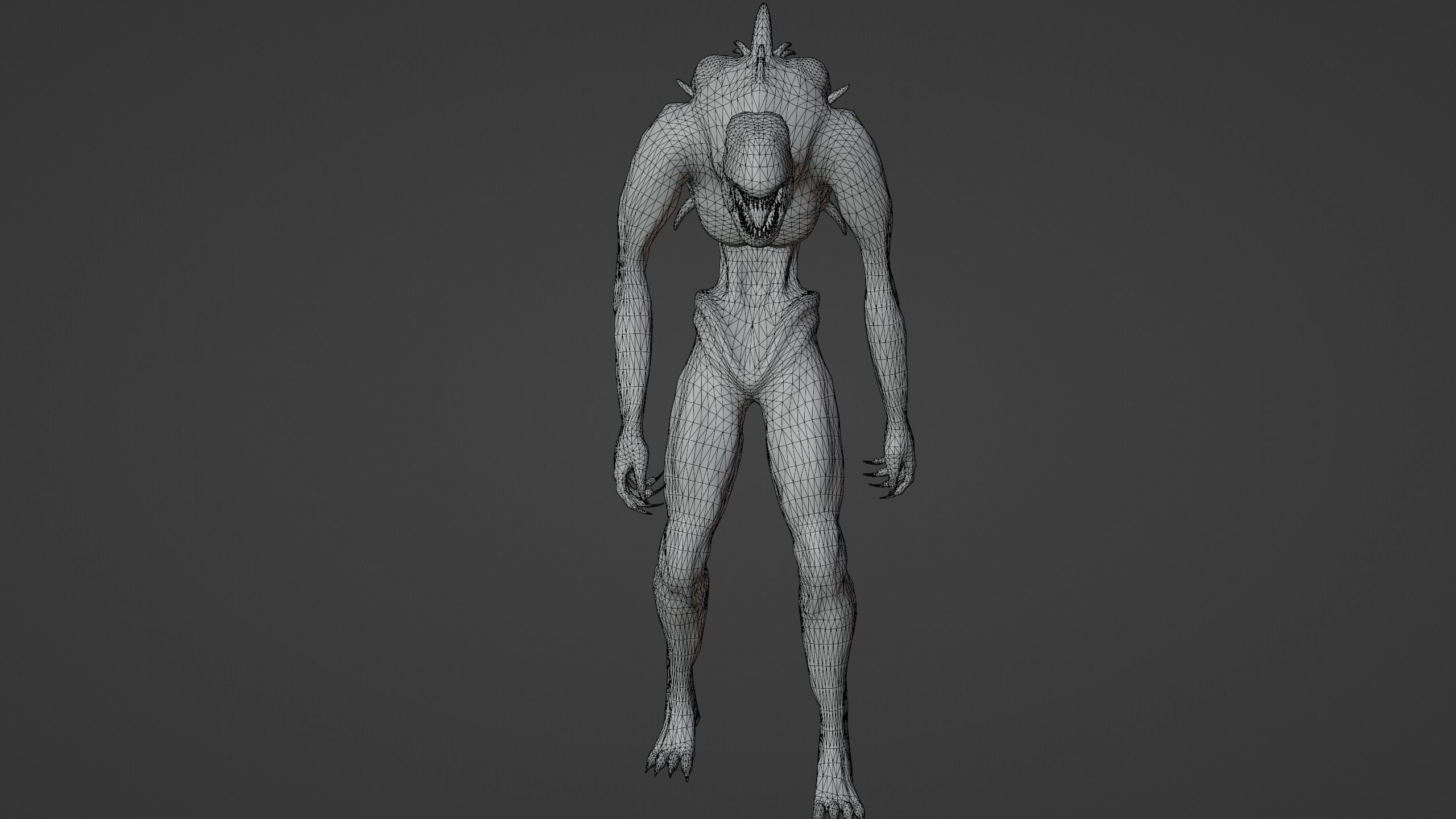 Mutant  monster Low-poly 3D model_17