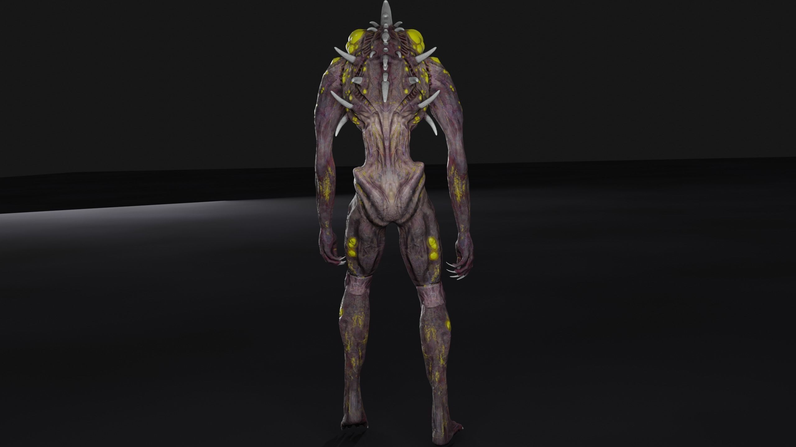 Mutant  monster Low-poly 3D model_14