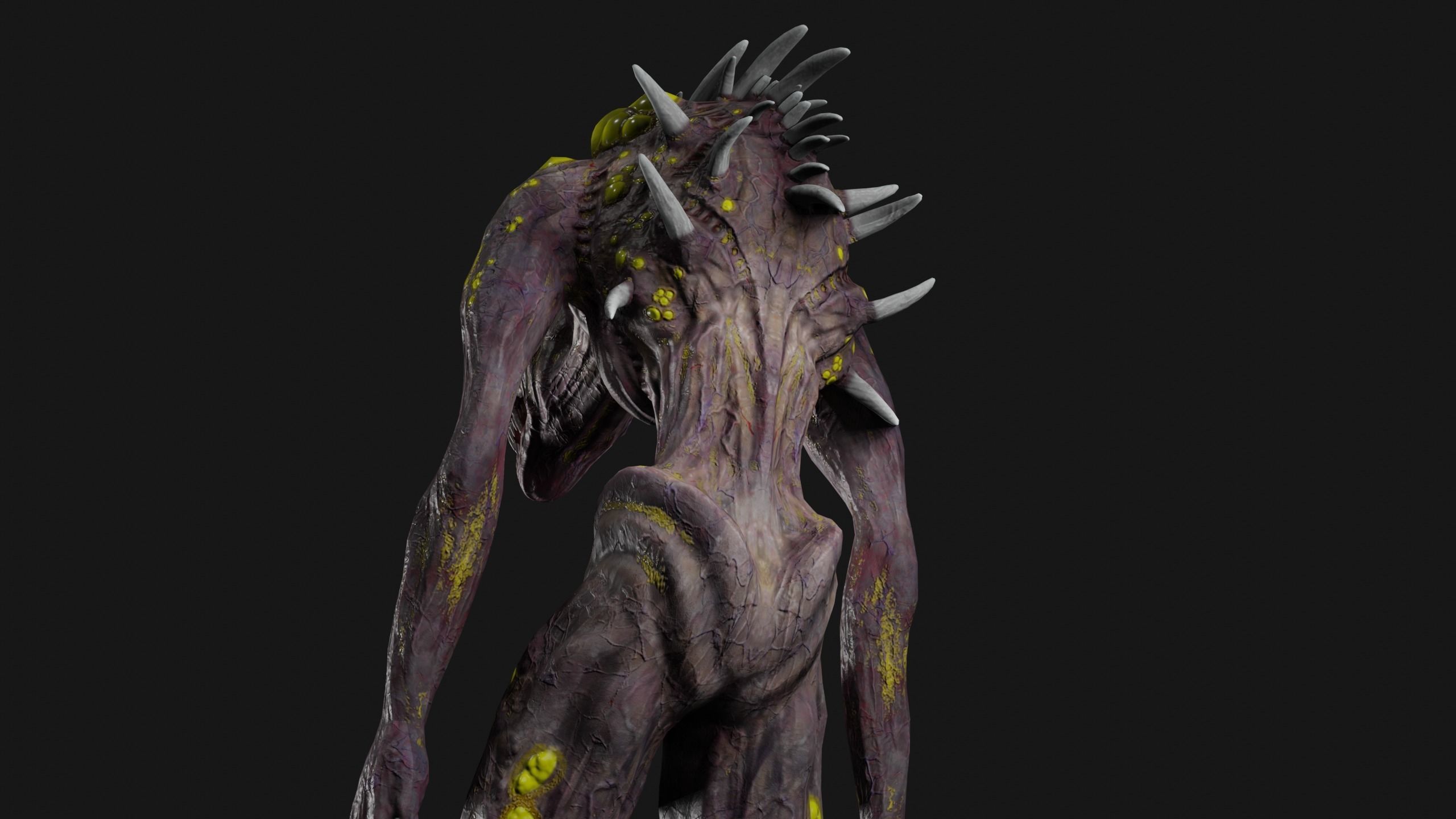 Mutant  monster Low-poly 3D model_7