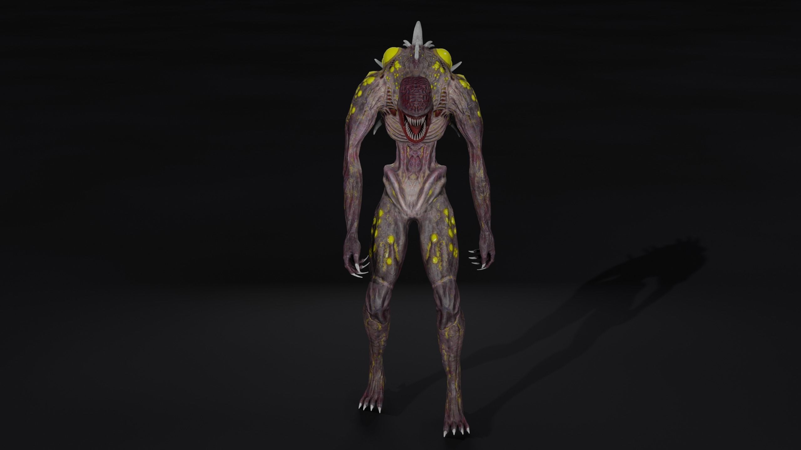 Mutant  monster Low-poly 3D model_15