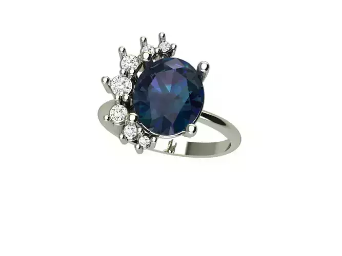 SAPPHIRE ASIMETRIC RING