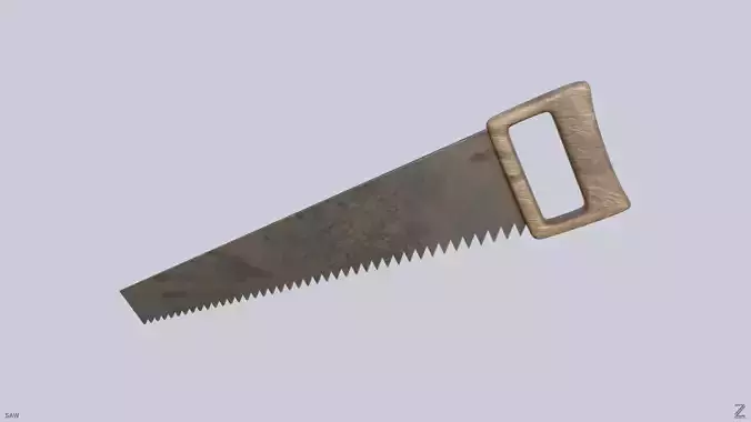 Farm saw Low-poly 3D model