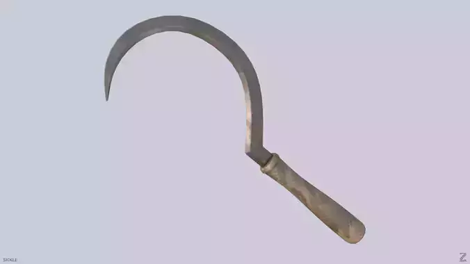 Farm sickle Low-poly 3D model