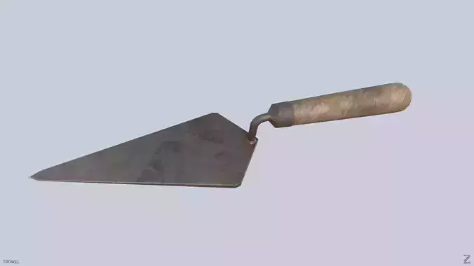 Farm trowel Low-poly 3D model