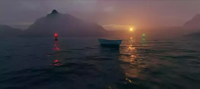 Sunset On The Harbor