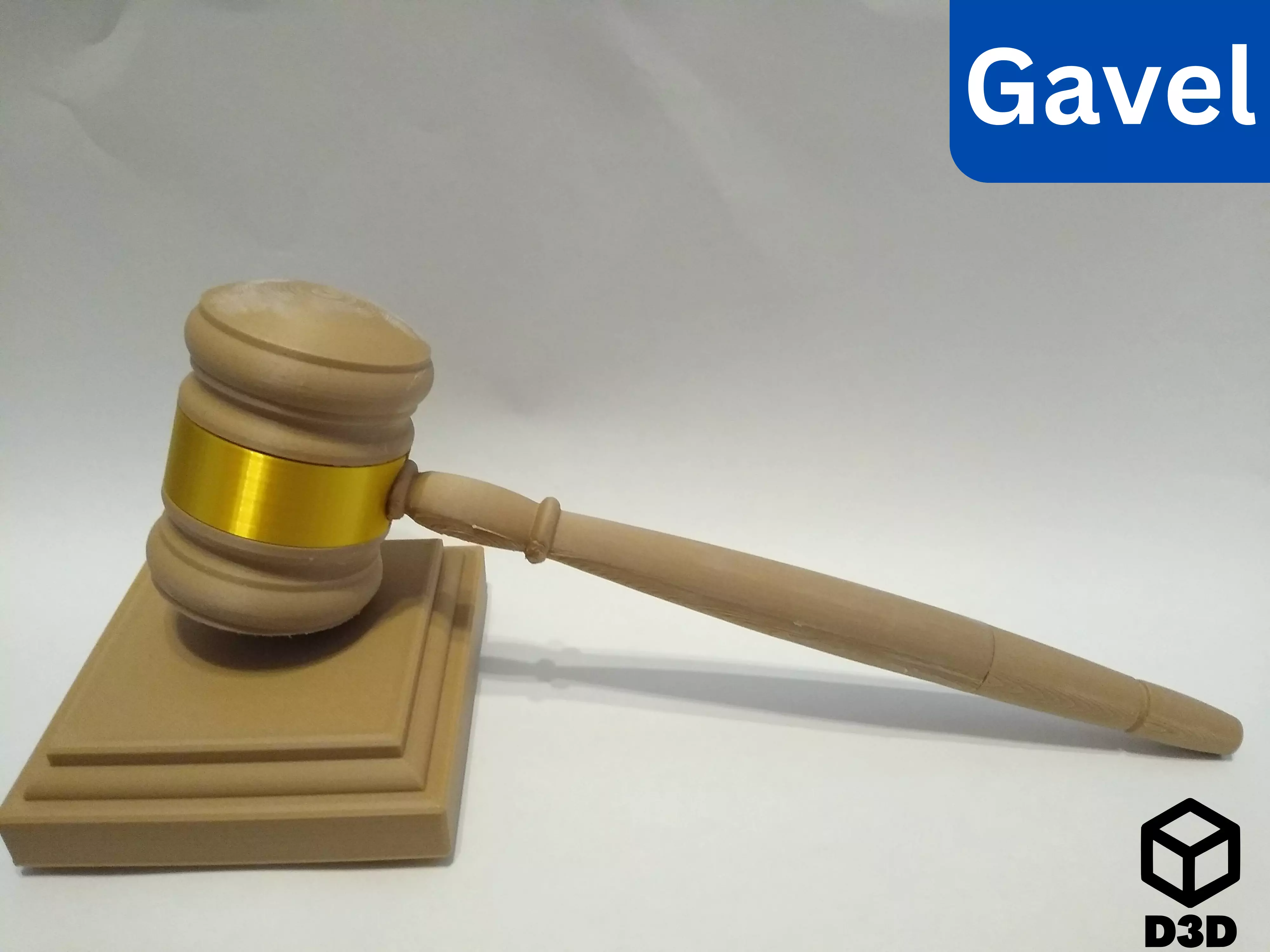 Gavel 3D print model_0