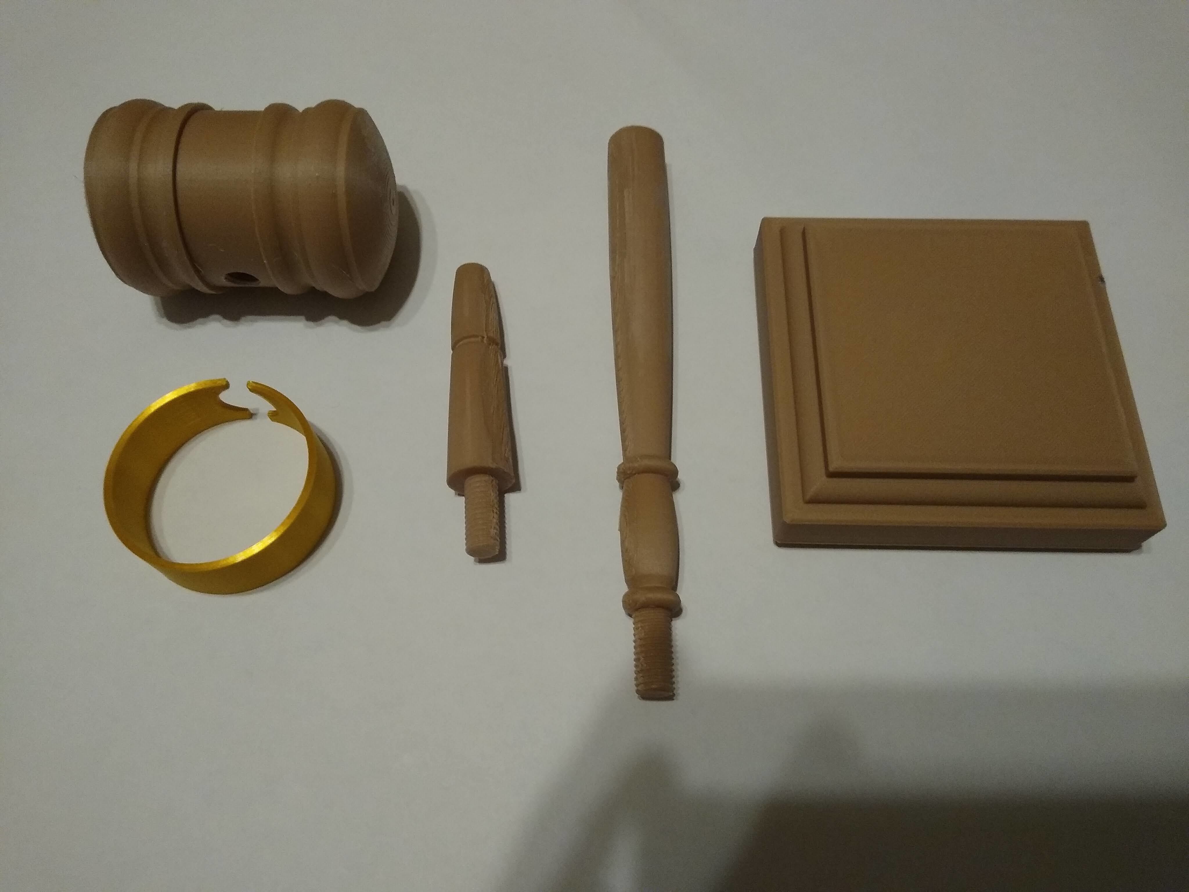 Gavel 3D print model_1