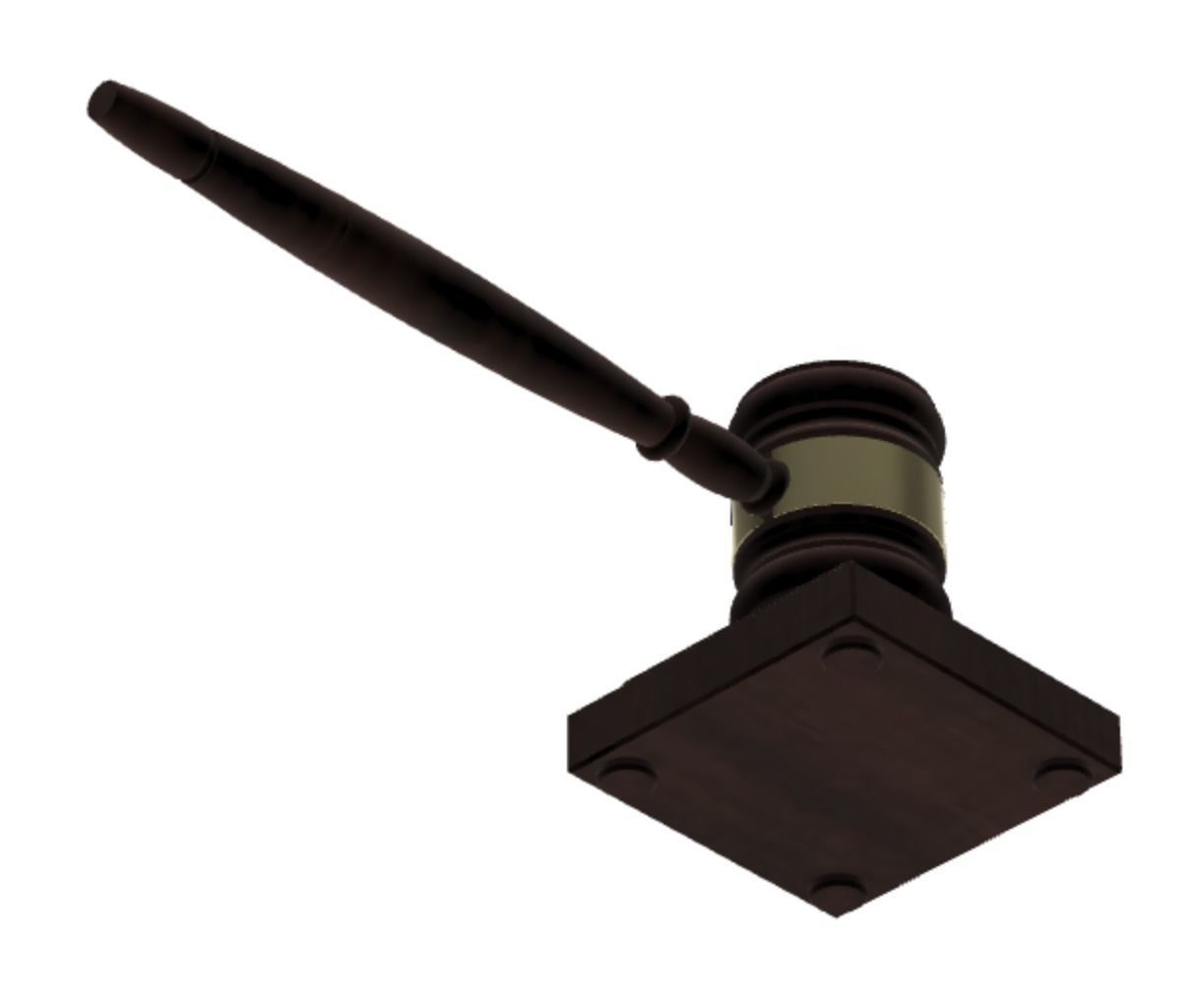 Gavel 3D print model_16