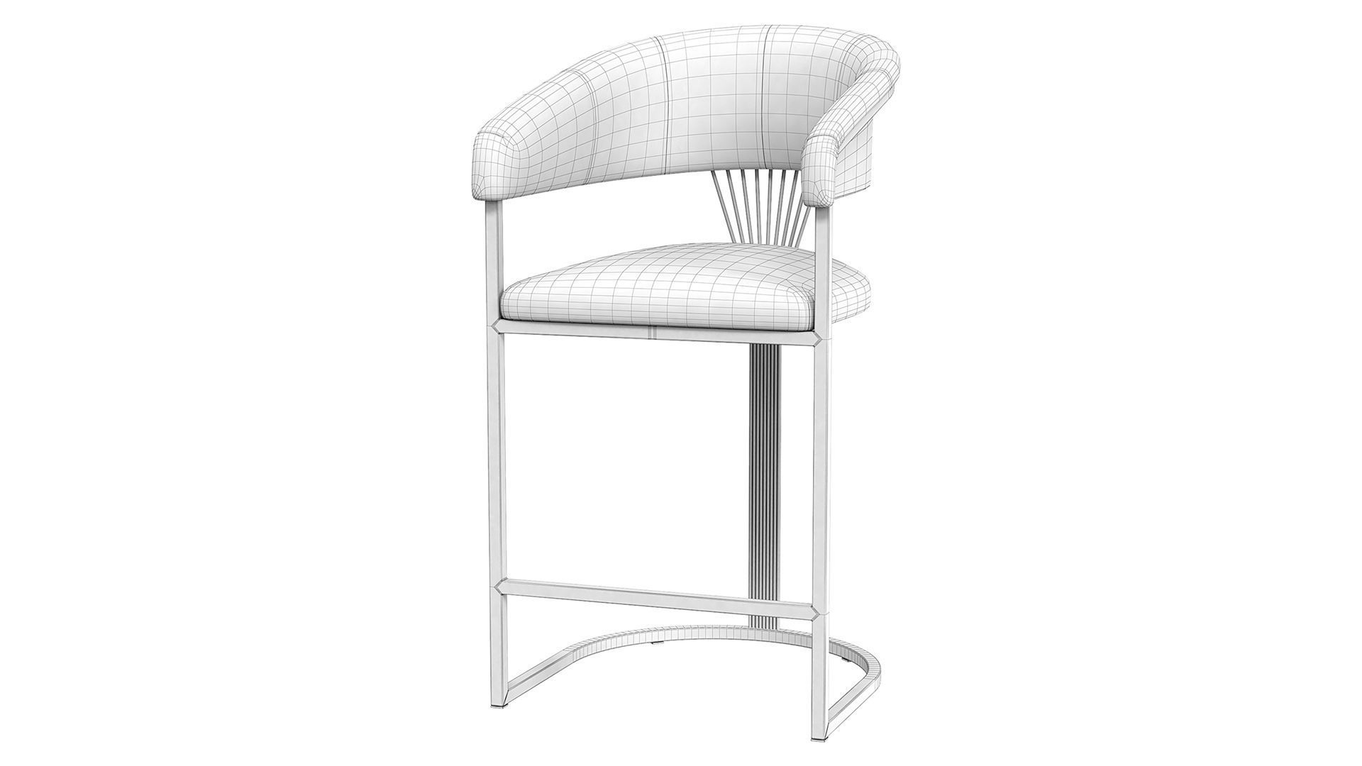 Bar stool HORDIA 3D model_9