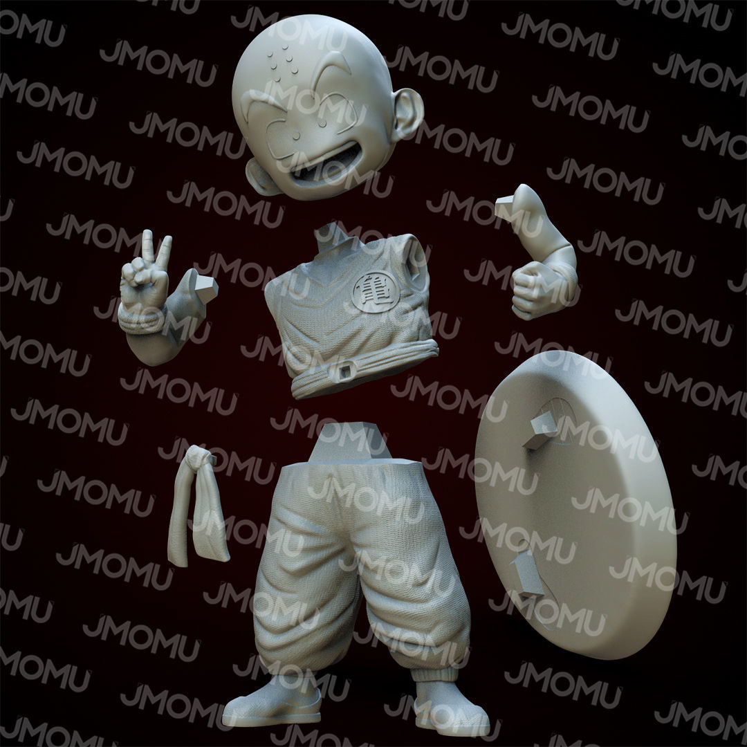 Krillin Figure 3D print model_2